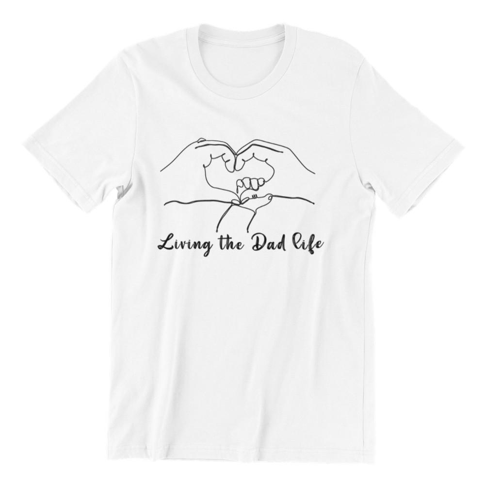 

Футболка «Жизнь папы» Мужской рождественский подарок От ребенка и мамы Мать Папа L