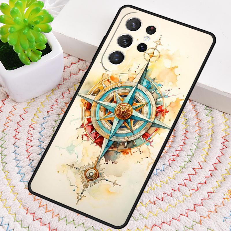 Compass Phone Case for Samsung Galaxy Note 10 Pro S26 Ultra S23 S24 FE S25 S21 S22 PLUS Shockproof Cove