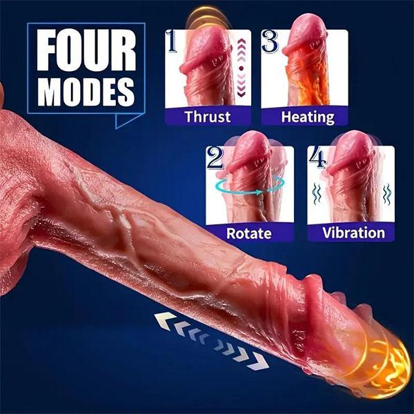 Dildo Sex Toy Vibrátor pro ženy Stimulátor klitorisu Obrovský velký elektrický teleskopický penis Měkký vibrátor Dildo Ženské masturbátory