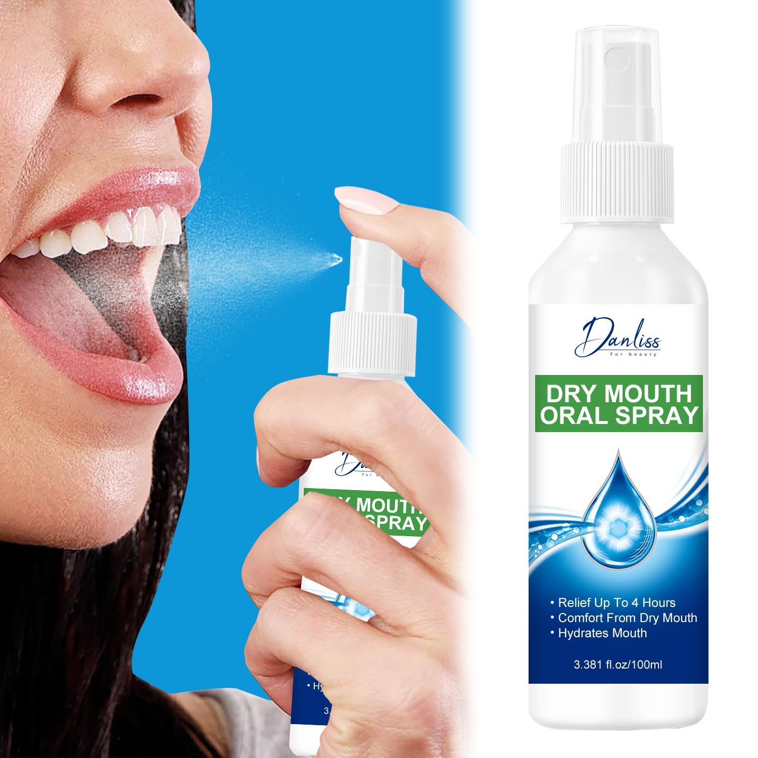 

Спрей для полости рта от сухости во рту - Увлажняет рот и удерживает влагу - Облегчение на 4 часа - Свежее дыхание - Комфорт при сухости во рту, 100 мл
