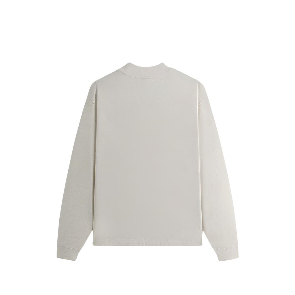 Kith Long-Sleeve Mock Neck Lax Tee Hallow Men Tops White KHM033776-103