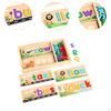 Wooden Spell Learning Toys for 2 3 4 5 Year Old Bright Color Puzzles Parent Child Phonics