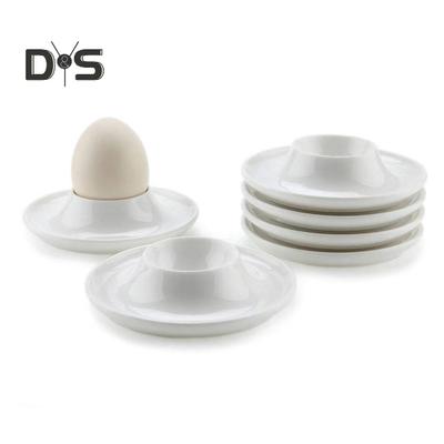 4/6Pcs White Egg Cups Food Grade BPA Free High Durability Compact Size Portable Boiled Egg Holders Set