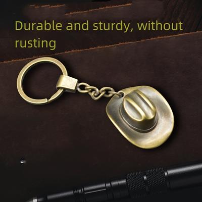 1pc Fashionable Cowboy Hat Keychain, Durable Keyring Accessory, Creative Gift for Men and Women, Gift Item | Fashion Accessory | Durable Keychain
