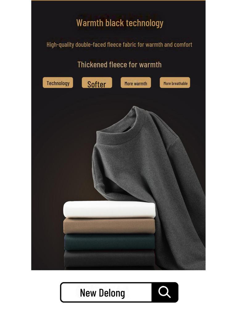 Męska bluza z długim rękawem z półgolfem z niemieckiego aksamitu, styl wiosna/jesień 2023