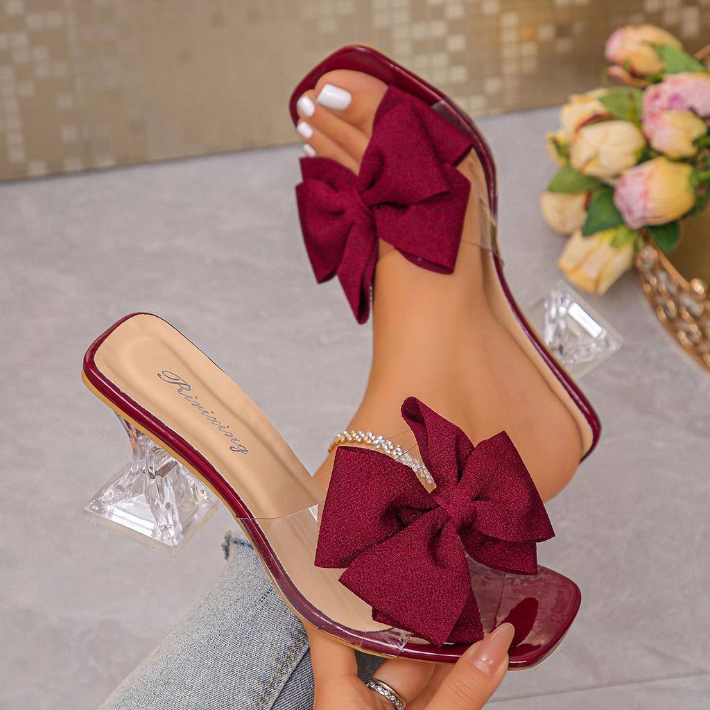 Summer Fashion 2026 Women Slip on Platform Square Toe Plus Size Shoes for Women 35-42 Non-slip High Heel Sandals Women Slippers