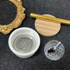 Nail Brushes Washing Cup Ceramics Nail Brush Cleaner Dappen Dish With Wooden Lid Stainless Steel Mesh Filter Cup Nail Tool