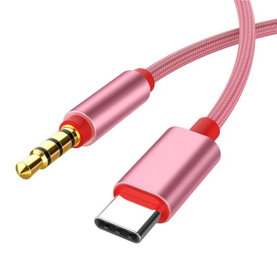 Type-C to 3.5mm Car Headphone Jack HiFi Audio Adapter Connector Converter Cable