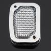 For Harley Softail Fat Boy 114 FLFBS FLFB FLSTF Slim Motorcycle Front Brake Fluid Reservoir Cover Master Cylinder Cap Chrome