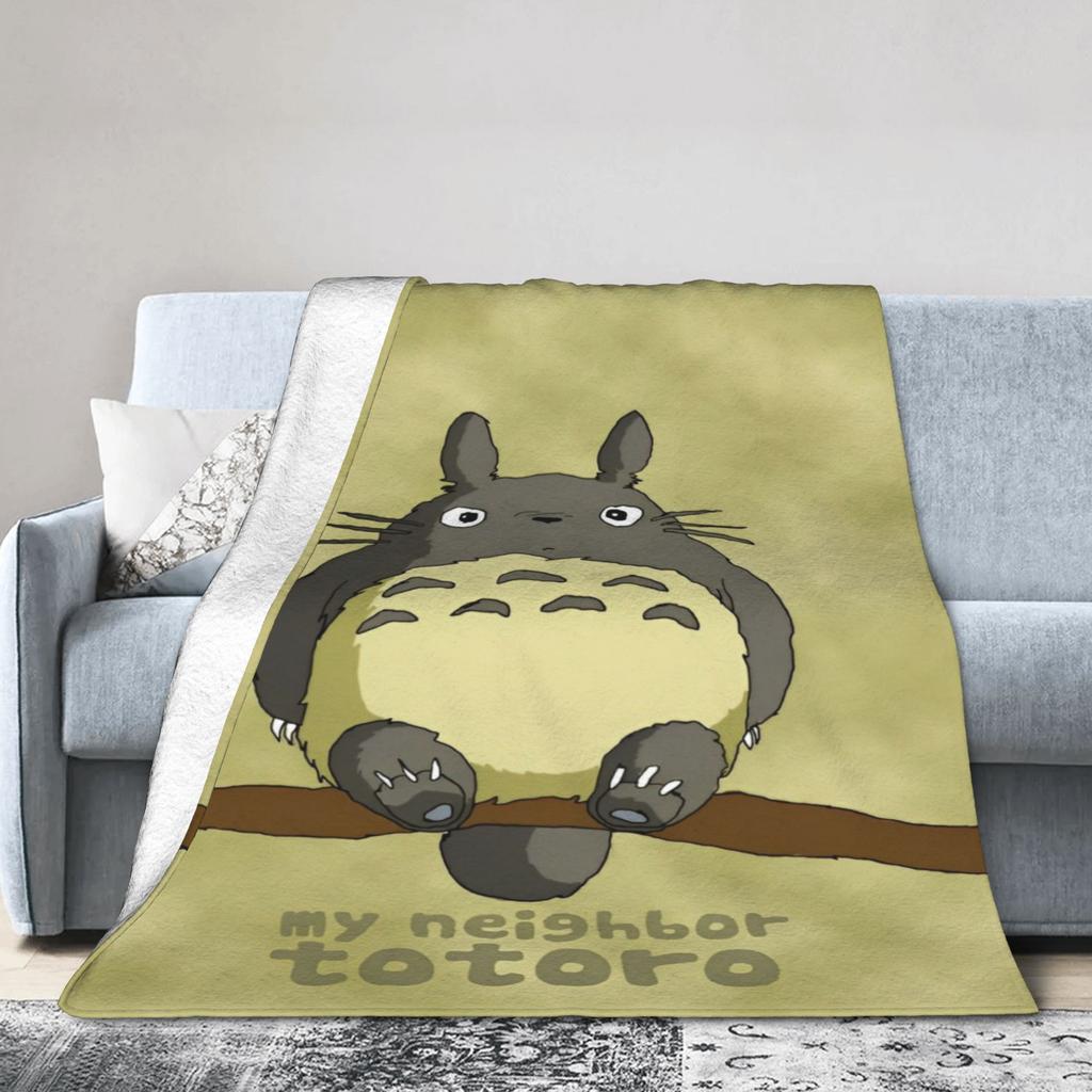 Cartoon Funny Cute T-Totoros Blanket Cover Plush Throw Blanket Home Couch Printed Lightweight Bedsprea,