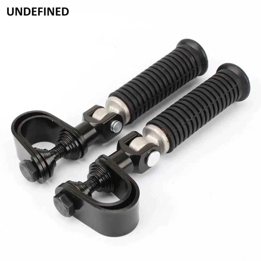 1.25" 32mm Motorcycle Foot Pegs Highway Engine Guard Crash Bars Footrest Mount Clamp For Harley Road King Electra Glide Softail