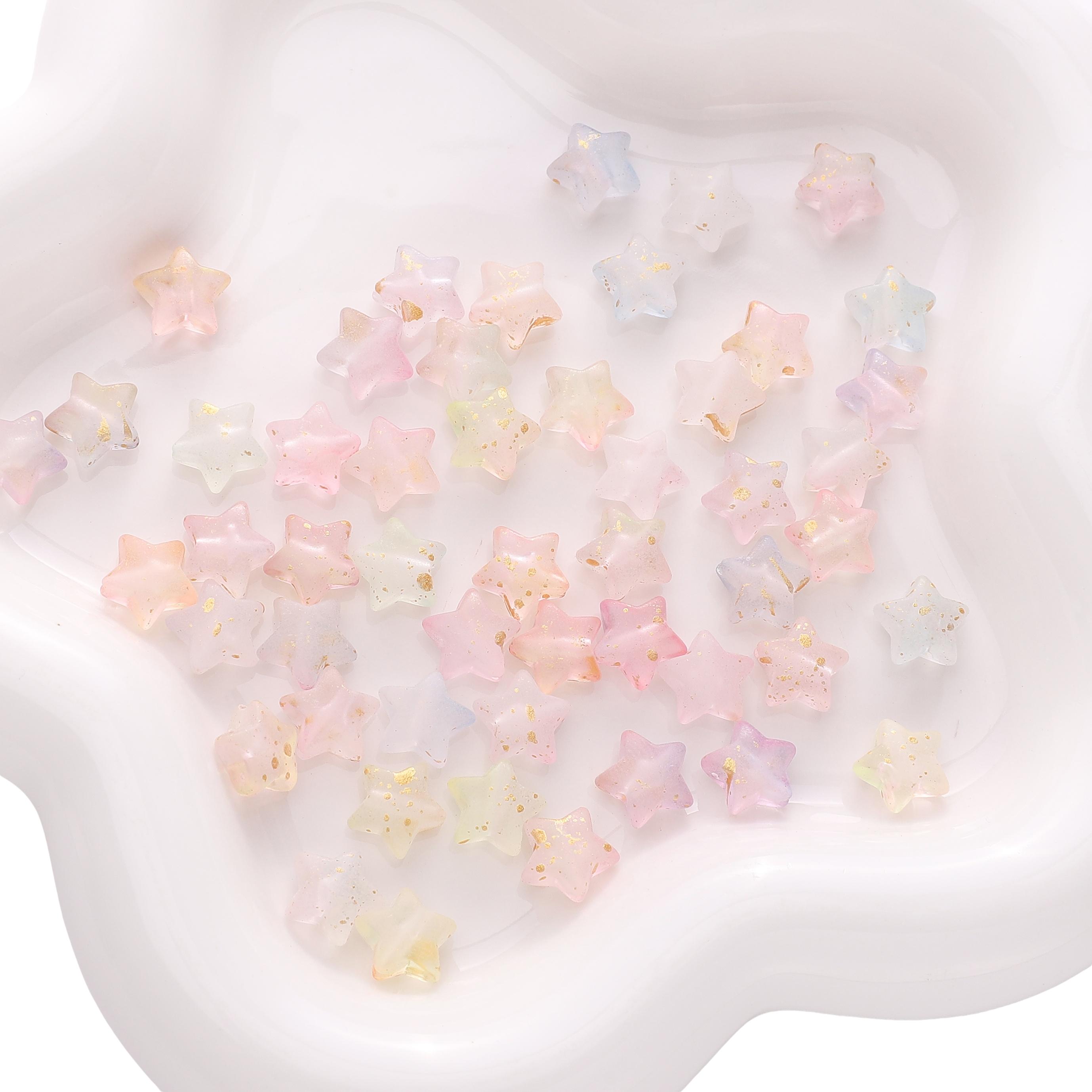 

50 шт. акриловых бусин-звездочек для изготовления ожерелий, браслетов, серег, ювелирных изделий, аксессуары для рукоделия 10x9mm 50pcs лимон