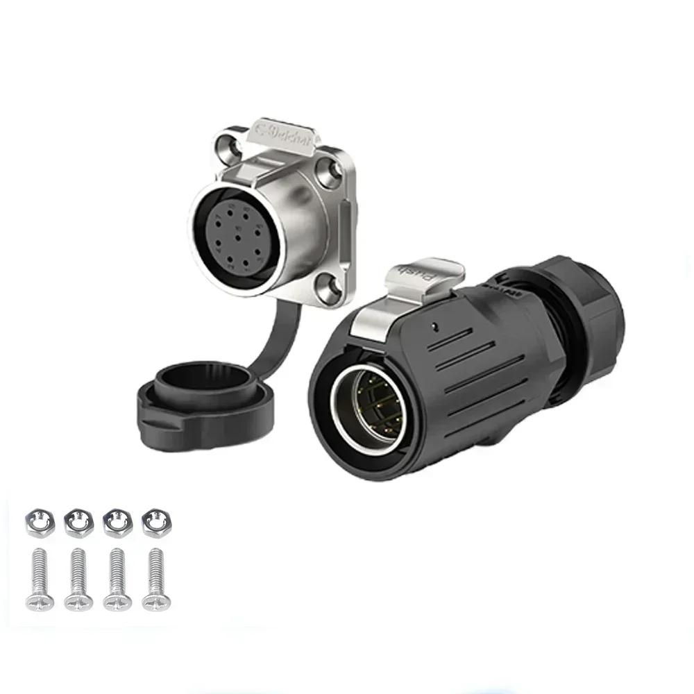 EW-LP20 Waterproof M20 Power Aviation Connector 2 3 4 5 7 9 12 Pin Plug Socket Panel Adapter Industry Signal Rransceiver Radio