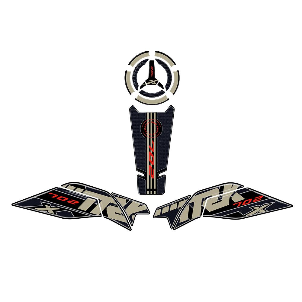 For Benelli TRK 702 X TRK 702X TRK702X 2023-2025 Tank Pad Sticker Motorcycle Tank Protector Decals
