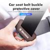 BHBD3 Car Seat Belt Buckle Cover Leather Protector Anti-collision Case For Skoda VRS Octavia 1 2 3 Rapid Kodiaq Karoq Fabia Kamiq