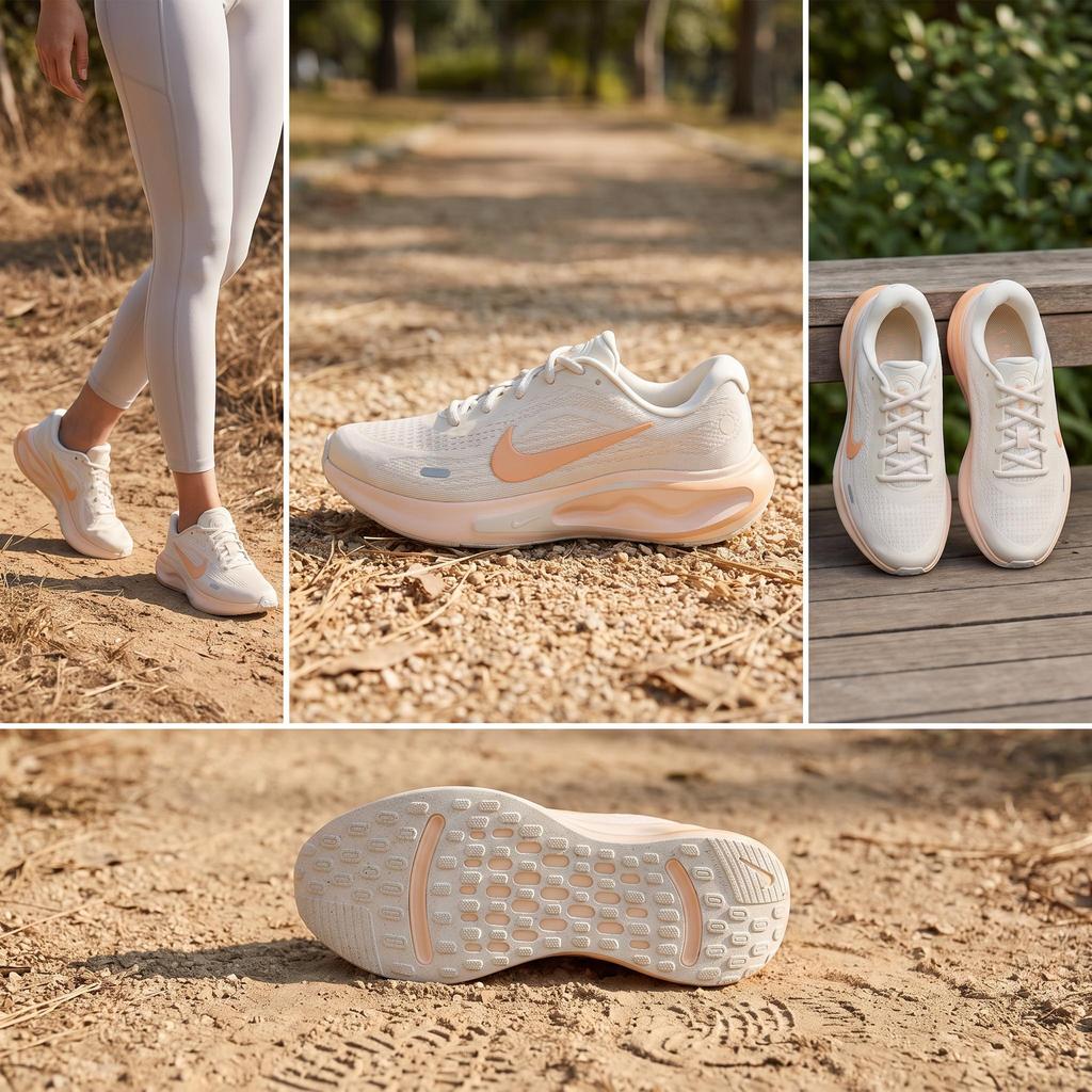 Nike Journey Run Beżowe Damskie Trampki Khaki FJ7765116