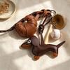 Yogodlns Sausage Dog Women Bag Decoration Chocolate Pendant Keychain Bag Charm Decor Handbag Hanging Ornament