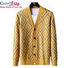Cozy Up Cardigan Pánsky sveter Klasické svetre s kešu kvetmi Kabát Pletené vrchné oblečenie