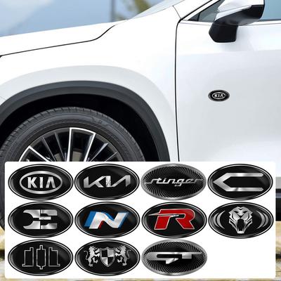 AANP1 Car Aluminum Emblem Side Body Fender Sticker Trunk Decoration For Ceed Sorento K3 Rio Sportage Soul Picanto Sonic Niro Forte