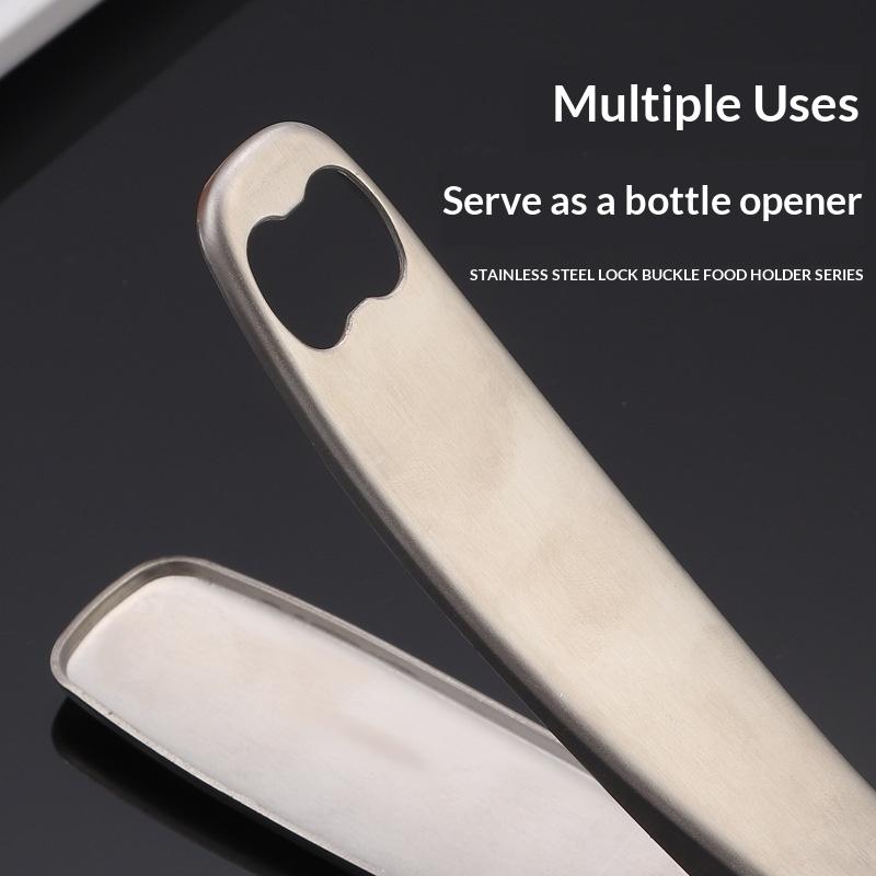 201 Stainless Steel Bowl Clip Kitchen Supplies Household Casserole Tray Lifter Steamer Silicone Clip Anti-Scalding