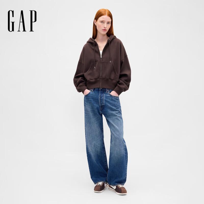 Gap Women's 2025 Spring Short Zip Hooded Sweatshirt