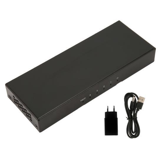 

HD Multimedia Interface Splitter Professional 4K 30Hz 3D Visual Effects 1 in 4 Out HD Multimedia Interface Splitter 100V‑240V EU Plug