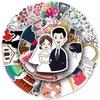 50Pcs Wedding Theme Sticker for Laptops, Vinyl Waterproof Sticker for Water Bottles Tablet Phone Notebook Bike Luggage