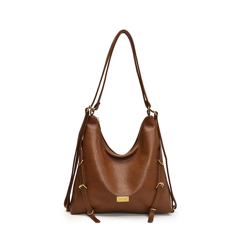 Simple Casual Backpack Bag Women's New Autumn and Winter Retro Fashion Shoulder Bag Large Capacity Commuter Tote Bag