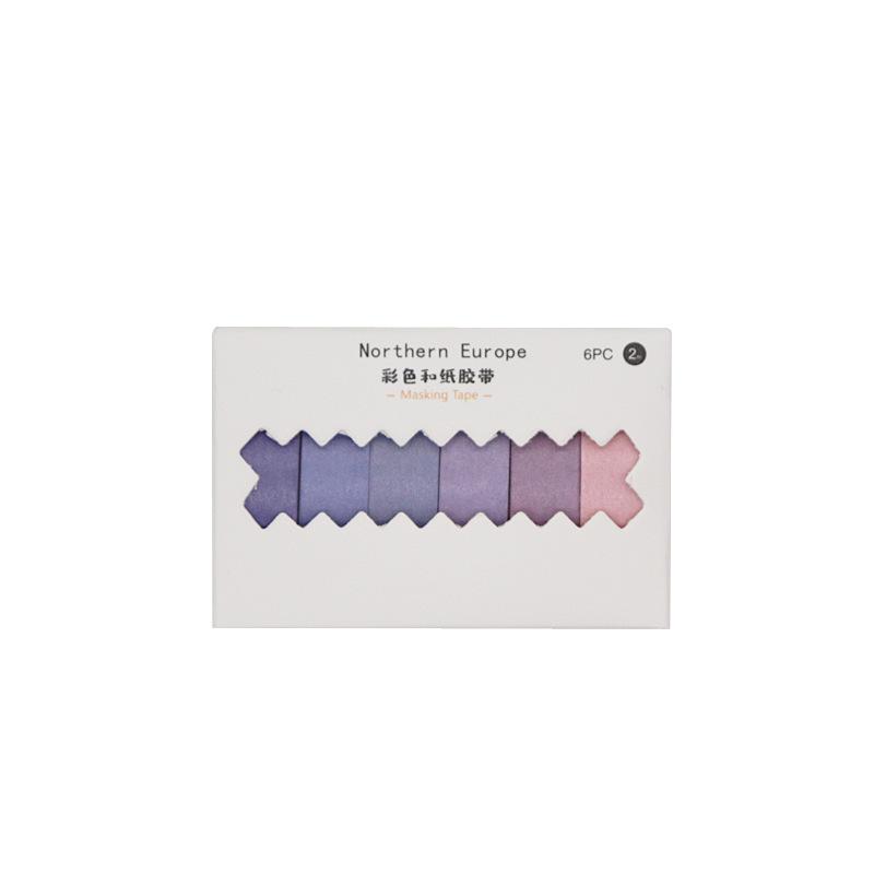 

6 рулонов креативных и освежающих наклеек с рукописным текстом Gradient Purple 6 rolls