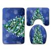 Christmas Bathroom Floor Mat Toilet Three-Piece Set
