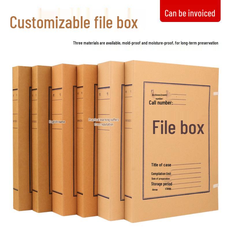 Säurefreie Kraftpapier Archivbox für A4-Dateien