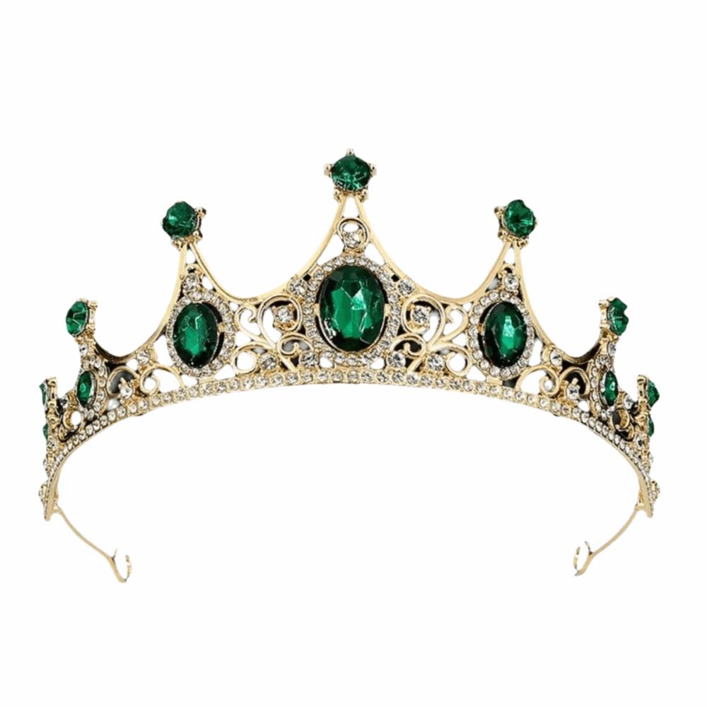 Rhinestone Queen Princess Crown Baroque AB Crystal Headwear Bridal Tiara Headband  Birthday Gift