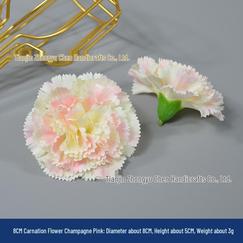 Champagne Silk Imitation Flowers for Hairpins, Hanfu Headdresses, Souvenirs, and Performance Accessories.