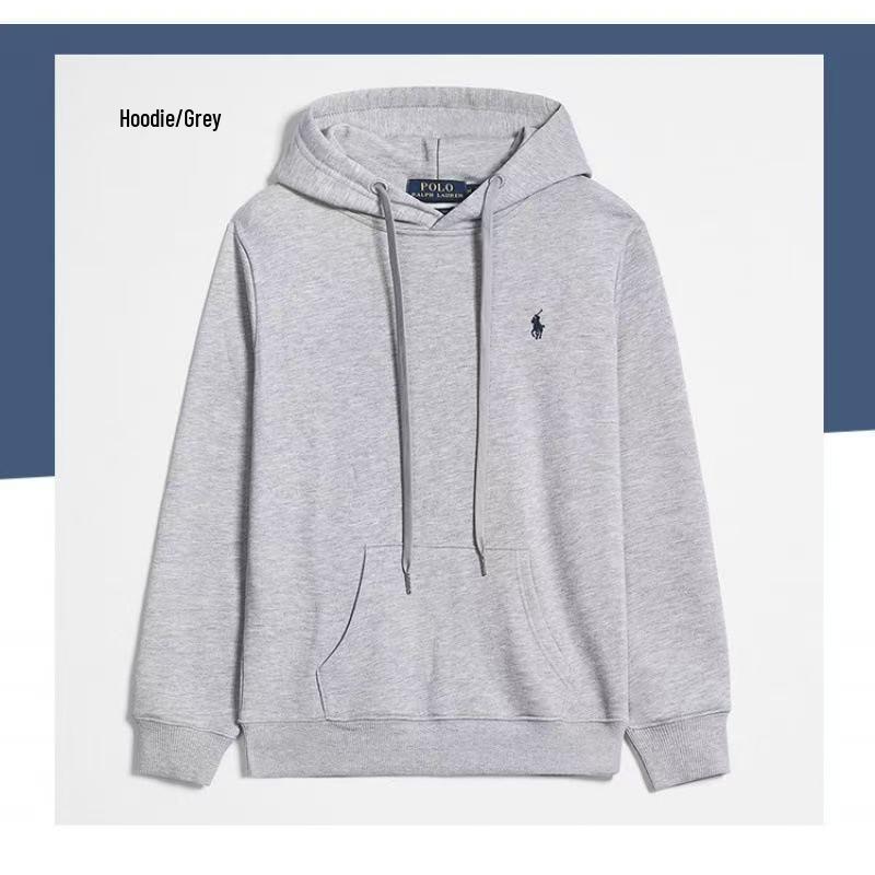 Ensemble Sweat à Capuche et Pantalon de Jogging pour Homme 2025 Brodé Petit Cheval RL Fermeture Éclair, Style Décontracté Printemps/Automne
