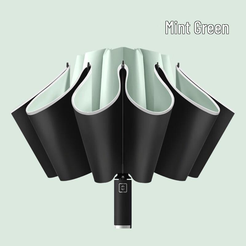 10-Rib Automatic Reverse Umbrella with Reflective Strip