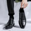 FashionGenuine Leather Shoes for Men Oxfords Lace Up Male Wedding Party Office Work Shoes Elegant Designer Brand Dress Shoes for Men