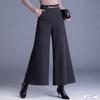 Women's High Waist Wide Leg Pants Loose Fit Trousers Wool Blend Thickened Commuter Casual Pants With Pockets Autumn Winter Daily Wear