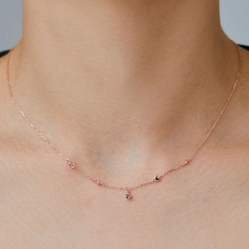 Tirr Lirr Tulip Rhodolite Silver Pink Necklace TNSSVP13999S