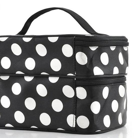 

Женская косметичка большой емкости, водонепроницаемая двухслойная дорожная сумка для хранения, портативная простая сумка 20*14*11cm