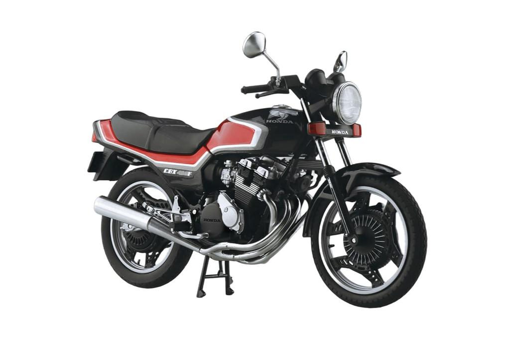 Aoshima Bunka Kyozai Scale Complete Honda CBX400F Ala Moana Red (AOSHIMA) 1/12 Motorcycle, Black/Candy