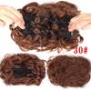 Synthetic Hair Bun Comb Clip In Messy Curly Chignon Elastic Band Scrunchies Hair Pieces Extension For Women Black Brown