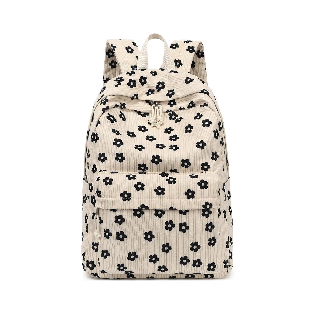 Teen Girl School Bag Elementary School High School Corduroy Strawberry Printed Computer Backpack Backpack Female