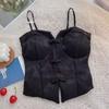 Retro Cheongsam Camisole Vest with Chest Cushion Slim Fit and Beautiful Back Sleeveless Short Vest Top for Women