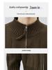 Men's Loose Fit Japanese Style Stand Collar Zipper Cardigan Sweater - Autumn & Winter Woolen Knitwear for Couples