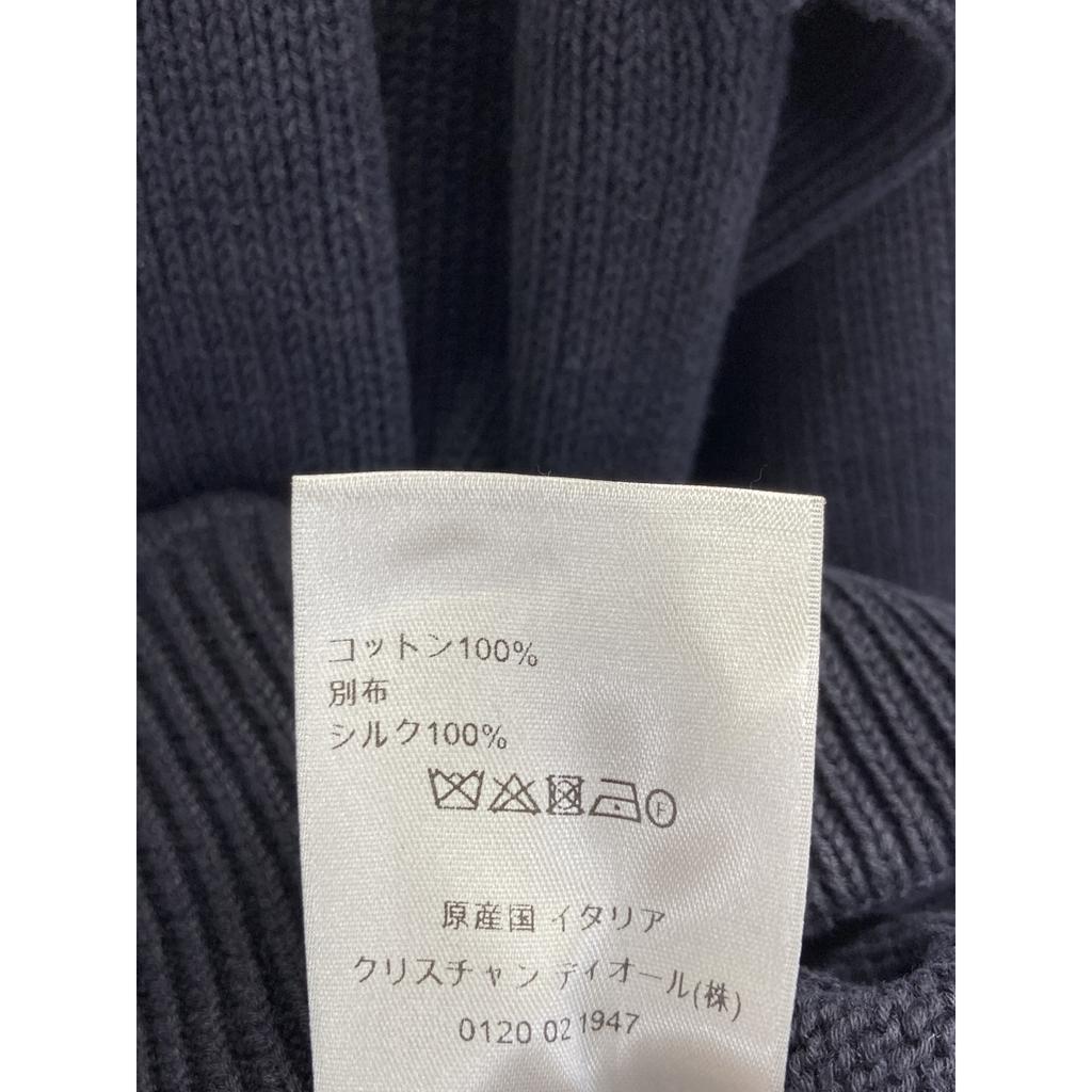 Dior Navy 113M638AT187 Off-Leak Cotton Knit Tops S NavyUsed