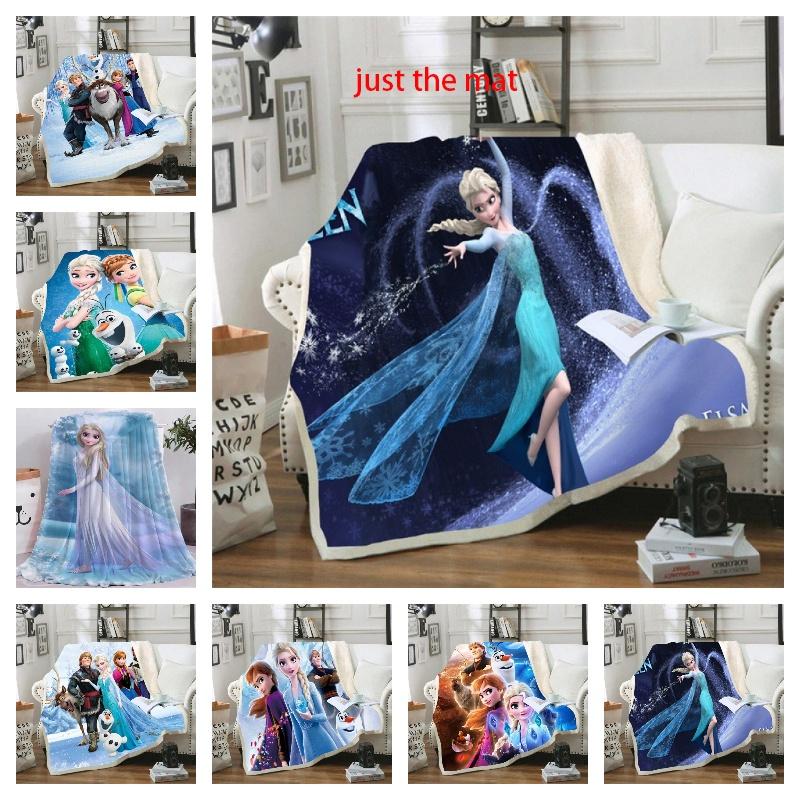 Prinzessin Elsa Flanelldecke Weich und Gemütlich Cartoon-Druckdecke Für Kinder Größe 150*200