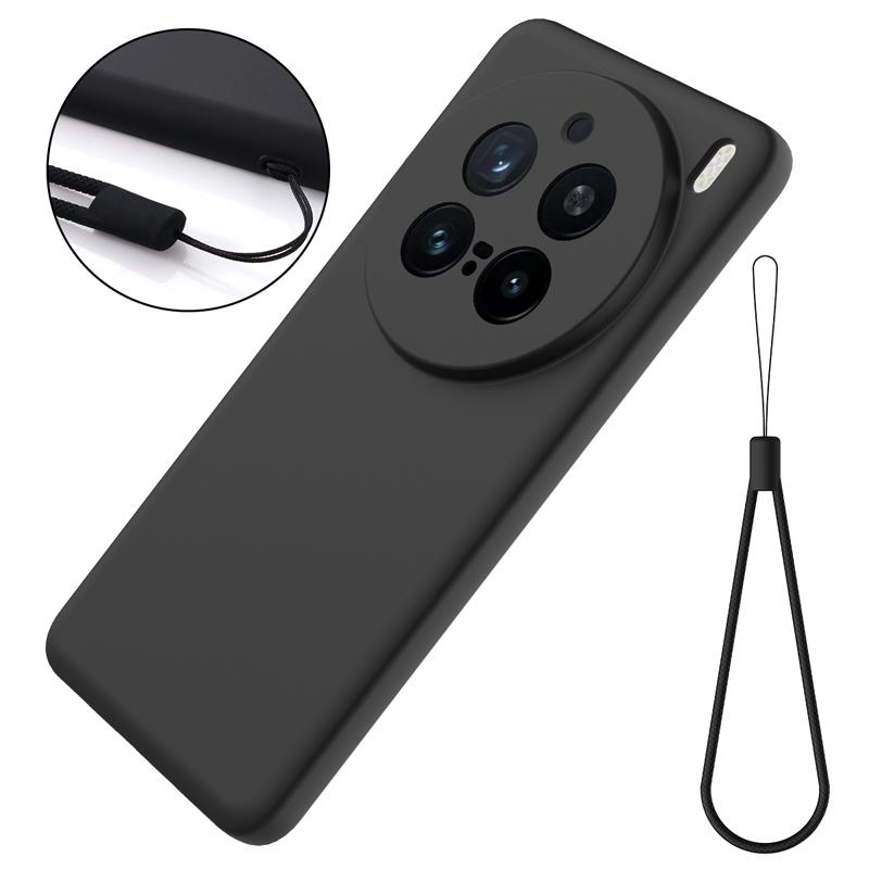 

For Vivo X200,X200 Pro Case Soft Premium Liquid Silicone Case with Flocking inside Cover for For VIVO X 200 with Strap For Vivo X200 Pro