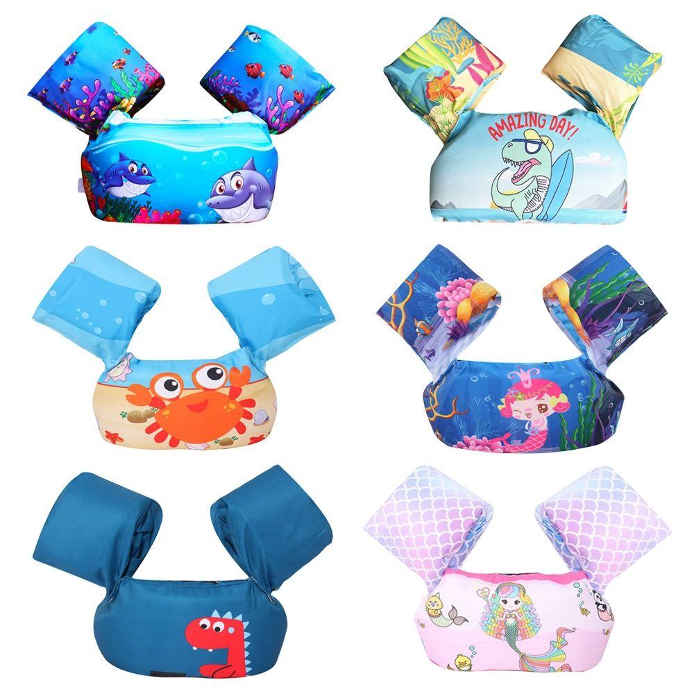 Summer Cartoon Swimming Floats Ring Floating Adjustable Swim Floating Armbands Breathable Water Play Swimming Ring Tube