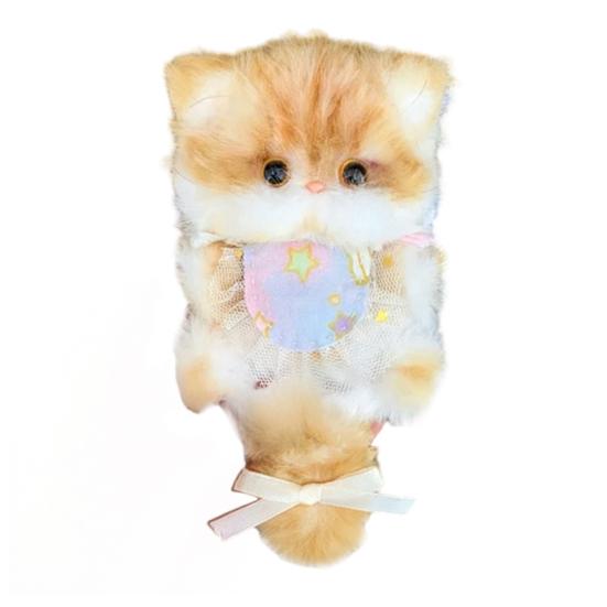 DIY Kitten Keychain Kit Fluffy Cat Plush Toy Craft with Step-by-Step Tutorial Soft Materials Pack for Handmade Bag Charm Cute Gift for Kids Adults