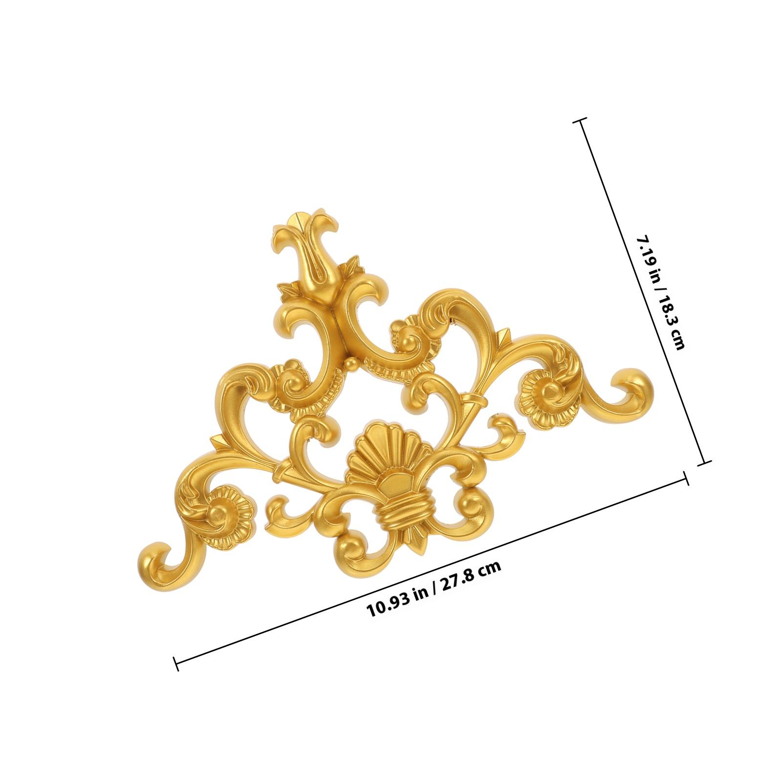 

PVC Carved Flower Applique Onlay Ornament for Wall Ceiling Door Corner Decor Living Room Background Decoration Home DIY Applique other золотистий